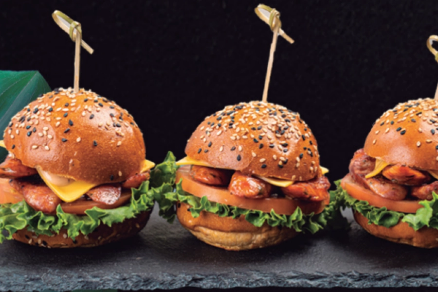 Mini hamburguesa de chorizo