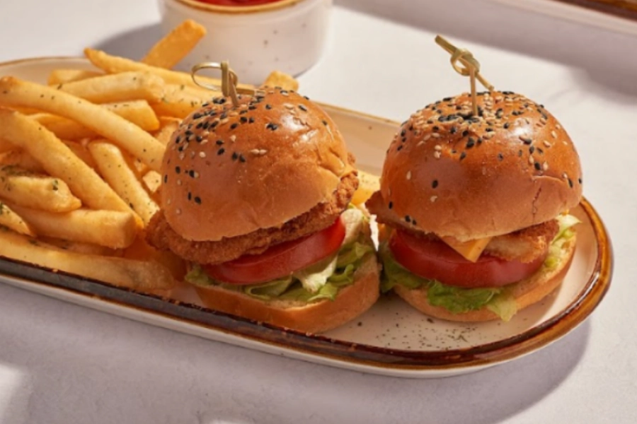 2 Mini Hamburguesas de Pollo Apanado 