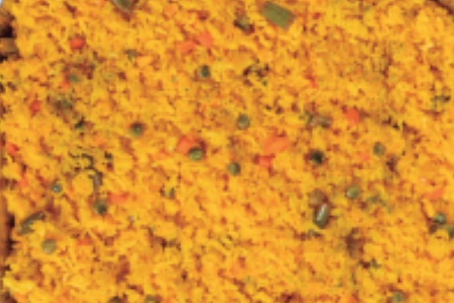 Arroz amarillo con vegetales Catering