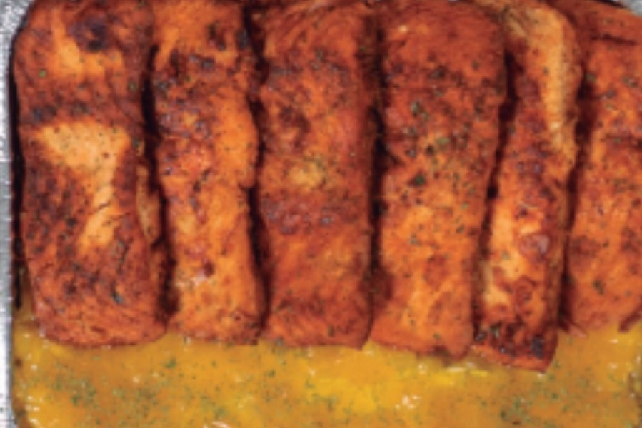 SALMON EN SALSA DE MANGO